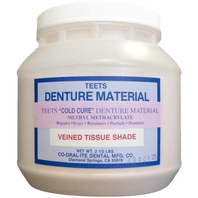 Teets Cold Cure Veined Denture Material Powder, Tissue Shade, 2.5 lb Jar, Co-Oral-Ite Dental, 8202 thumbnail 5