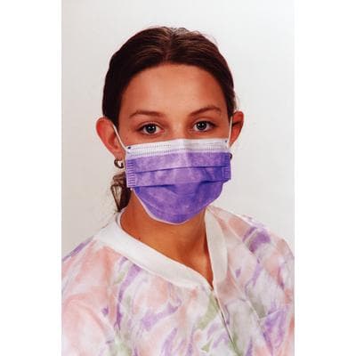 Extra-Safe™ Procedural Earloop Face Mask, Purple, ASTM Level 3, Fluid-Resistant, Latex-Free, 50/Box, 5330E-PP thumbnail 8