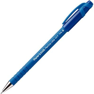 FlexGrip Ultra Ballpoint Stick Pen, Fine Point, Blue Ink, Blue Barrel, 12/Box, PAP 966-0131 thumbnail 2