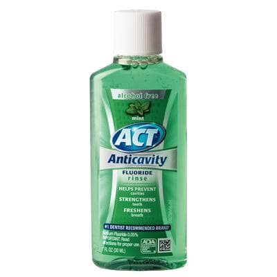 ACT Anticavity Fluoride Rinse, Alcohol Free, Mint, 1 oz Bottle, 48/Pkg thumbnail 3