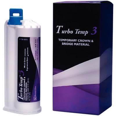 Turbo Temp™ 3 Temporary Crown & Bridge Material, 1 (76 g) Cartridge and 10 Mixing Tips, Shade A3 - Turbo Temp™ 3, 1 (76 g) Cartridge and 10 Mixing Tips - Shade A3 - Image 1