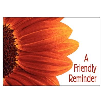 Floral Personalized Postcards, A Friendly Reminder Sunflower, 6" W x 4-1/4" H, 100/Pkg - Floral Personalized Postcards, 100/Pkg - A Friendly Reminder Sunflower, 6" W x 4-1/4" H - Image 1