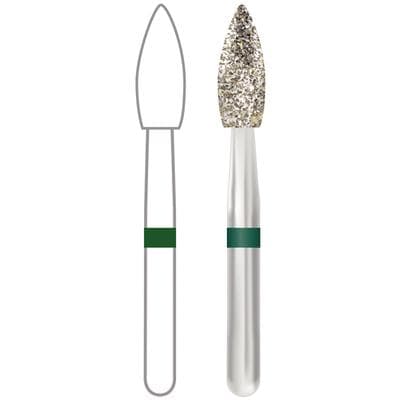 Midwest Once Single Use Diamond Bur, FG, Coarse, Football, #368, 2.3 mm Diameter, 5.2 mm Length, Sterile, 25/Pkg, 1368023C thumbnail 12