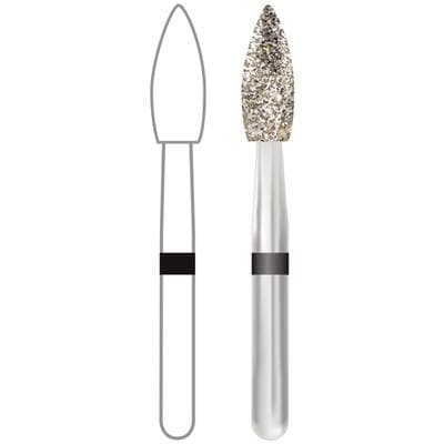 Midwest Once Single Use Diamond Bur, FG, Super Coarse, Football, #368, 2.3 mm Diameter, 5.2 mm Length, 25/Pkg, 1368023SC thumbnail 12