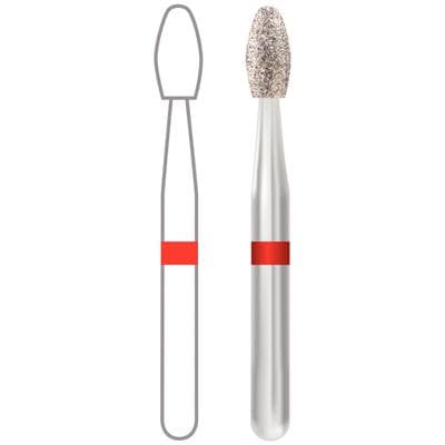 Midwest ONCE Sterile Diamond Burs 379-018F, Fine Grit, Egg/Football Shape, Friction Grip, 25/Pk, 1379018F thumbnail 13