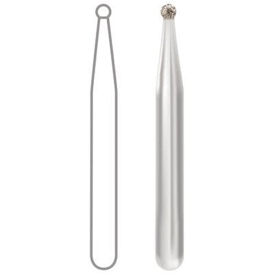 Midwest Once Single-Use Diamond Bur, FG, Round, #801/010, Medium Grit, 1.0 mm Diameter, 25/Pk, 1801010M thumbnail 4