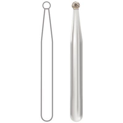 Midwest Once Single-Use Diamond Bur, FG, Round, Medium Grit, #801-012M, 1.2 mm Diameter, 1.2 mm Length, Sterile, 25/Pk, 1801012M thumbnail 13