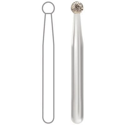 Midwest Once Sterile Diamond Bur, Round, FG, Medium Grit, #801-018M, 1.8 mm Diameter, 25/Pk, 1801018M thumbnail 12