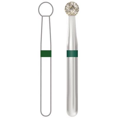 Midwest Once Single Use Diamond Bur, FG, Coarse, Round, #801/023, 2.3 mm, 25/Pkg, 1801023C thumbnail 12