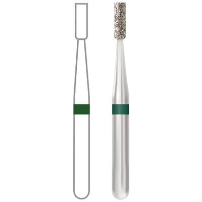 Midwest Once Sterile Single-Use Diamond Burs, FG, Cylinder Flat End, #835, 1.4 mm Diameter, 4.0 mm Length, Coarse, Green, 25/Pk, 1835014C thumbnail 13