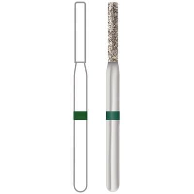 Midwest Once Single-Use Diamond Bur, FG, Coarse, Cylinder Flat End, #837-012C, 1.2 mm Diameter, 8.0 mm Length, 25/Pk, 1837012C thumbnail 12