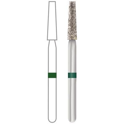 Midwest ONCE Sterile Diamond Bur 847-018C, Coarse, Taper Flat End, Friction Grip, 1.8 mm Diameter, 8.0 mm Length, 25/Pk, 1847018C thumbnail 12
