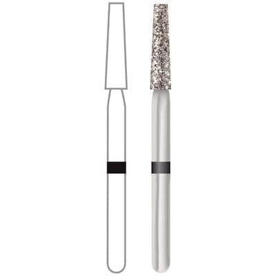 Midwest Once Sterile Single-Use Diamond Bur, #847-018SC, Super Coarse, Taper Flat End, Friction Grip, 1.8 mm Diameter, 8.0 mm Length, 25/Pkg, 1847018SC thumbnail 13