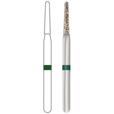 Midwest Once Sterile Diamond Bur 856-012C, Coarse, Taper Round End, Friction Grip, 1.2 mm Diameter, 8.0 mm Length, 25/Pk, 1856012C thumbnail 13