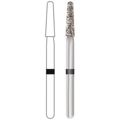 Midwest Once Sterile Diamond Bur, FG #856-018SC, Super Coarse, Taper Round End, 1.8 mm Diameter, 8.0 mm Length, 25/Pk, 1856018SC thumbnail 13