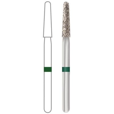 Midwest ONCE Sterile Diamond Burs 856L-018C, Coarse, Taper Round End, Friction Grip, 25/Pk, 1856L018C thumbnail 13