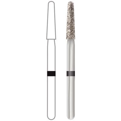 Midwest Once Sterile Diamond Bur 856L-018SC, Super Coarse, Taper Round End, Friction Grip, 25/Pk, 1856L018SC thumbnail 12