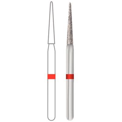 Midwest ONCE Sterile Diamond Bur 859-014F, Fine Grit, Needle Shape, Friction Grip, 1.4 mm Diameter, 10.0 mm Length, 25/Pk, 1859014F thumbnail 12