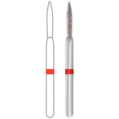 Midwest Once Sterile Single-Use Diamond Bur, FG, Fine, Flame, #862-010F, 1.0 mm Diameter, 8.0 mm Length, 25/Pkg thumbnail 13
