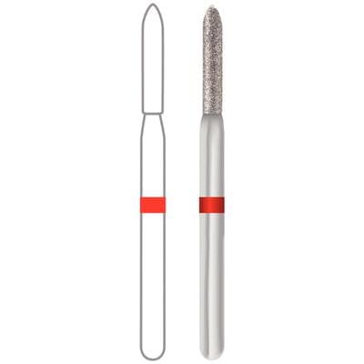 Midwest ONCE Sterile Diamond Bur 878-012F, Fine Grit, Beveled Cylinder, Friction Grip, 1.2 mm Diameter, 8.0 mm Length, 25/Pk, 1878012F thumbnail 4