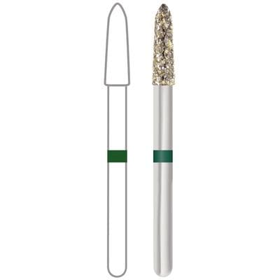 Midwest ONCE Sterile Single-Use Diamond Bur 878K-018C, Coarse, Taper Modified Bevel, FG, 1.8 mm Diameter, 8.0 mm Length, 25/Pk, 1878K018C thumbnail 5