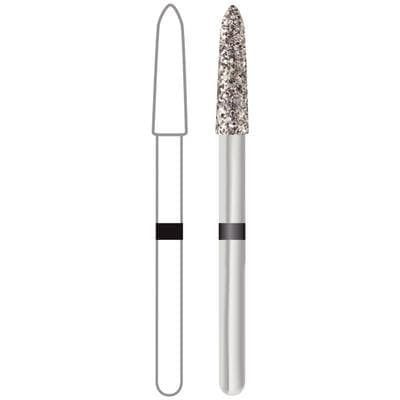 Midwest Once Single Use Diamond Bur – FG, Super Coarse, Taper Modified Bevel, #879K-018, 1.8 mm Diameter, 10.0 mm Length, 25/Pkg thumbnail 5