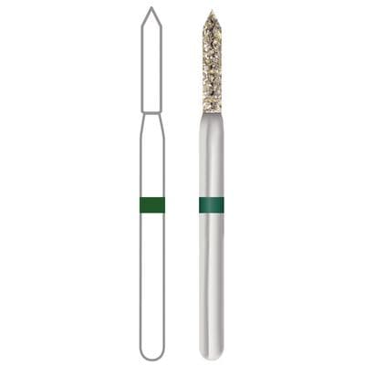 Midwest Once Single Use Diamond Bur – FG, Coarse, Cylinder Bevel End, #885, 1.2 mm Diameter, 8.0 mm Length, 25/Pkg, 1885012C thumbnail 11