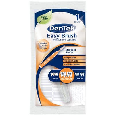 DenTek Easy Brush Interdental Cleaners, Standard, Tapered Brush, 144/Bag thumbnail 4