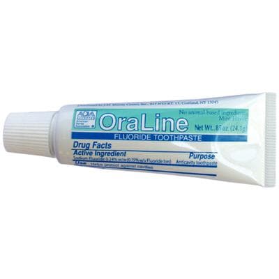 OraLine® Fluoride Toothpaste, Mint, 0.85 oz Tube, 144/Pack thumbnail 2
