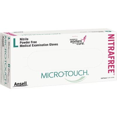 Micro-Touch NitraFree Nitrile Exam Gloves, Powder Free, Non-Sterile, Large, Pink, 100/Box, 6034513 thumbnail 20