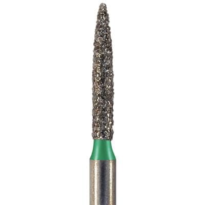 Microcopy NeoDiamond Disposable Diamond Bur, FG Flame 1512.8C, Coarse Grit, 1.2mm Diameter, 8.0mm Length, 25/Pack, 862-012 thumbnail 5