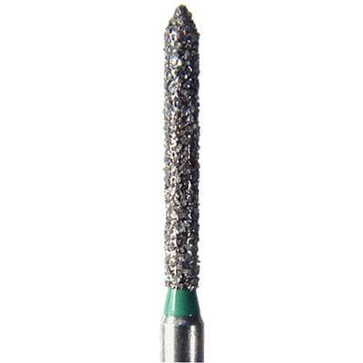 NeoDiamond FG Diamond Bur, Coarse Grit, Pointed Taper, #879 (1714.10C), 1.4 mm Diameter, 10.0 mm Length, 25/Pkg, Green Ring thumbnail 6