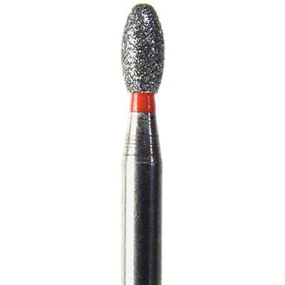 NeoDiamond® FG Diamond Bur, Fine Grit, Football/Egg Shape, #379 (1908F), 1.8 mm Diameter, 3.4 mm Head Length, Friction Grip, Red Ring, 25/Pkg thumbnail 6