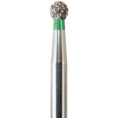 NeoDiamond® FG Diamond Bur, Round #801 (0118C), Coarse Grit, Green Ring, 1.8 mm Diameter, 1.6 mm Length, Friction Grip, 25/Pkg thumbnail 5