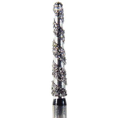 NeoDiamond NeoSpiral Disposable Diamond Bur, FG, Coarse, Green Ring, Round End Taper, 1.6 mm Diameter, 10.0 mm Length, 25/Pkg, 8116.10C thumbnail 5