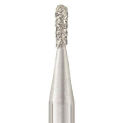 Patterson Disposable Diamond Bur, FG Short Shank, Medium Grit, Pear Shape, Blue Ring, 0.8 mm Diameter, 2.5 mm Length, 25/Pkg, # S830-008M - Patterson Disposable Diamonds – FGSS, 25/Pkg - Medium, Blue, Pear, # S830-008M, 0.8 mm Diameter, 2.5 mm Length - Image 1