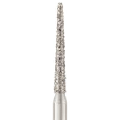 Patterson® Disposable Diamond Bur, FG, Coarse, Green Ring, Round End Taper, 1.4 mm Diameter, 10.0 mm Length, 25/Pkg, #850-014C - Patterson® Disposable Diamonds – FG, Coarse, Green, Round End Taper, 25/Pkg - # 850-014C, 1.4 mm Diameter, 10.0 mm Length - Image 1