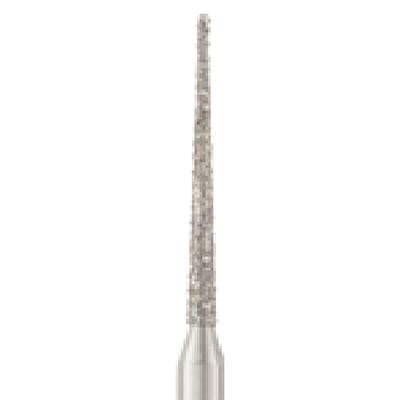 Patterson® Disposable Diamond Bur, FG, Fine Grit, Red Ring, Pointed Cone, 1.0 mm Diameter, 10.0 mm Length, 25/Pkg, #859-010F - Patterson® Disposable Diamonds – FG, Fine, Red, Pointed Cone, 25/Pkg - # 859-010F, 1.0 mm Diameter, 10.0 mm Length - Image 1