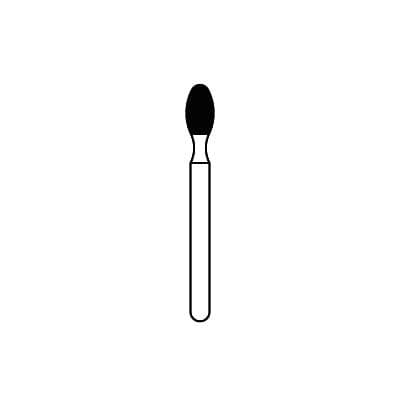 Solo Diamond™ Single-Use Diamond Burs – FG, Fine, Red, Football Point End, #379, 2.3 mm Head Diameter, 4.2 mm Head Length, 25/Pkg - Solo Diamond™ Single-Use Diamond Burs – FG, Fine, Red, Football Point End, 25/Pkg - # 379, 2.3 mm Head Diameter, 4.2 mm Head Length - Image 1
