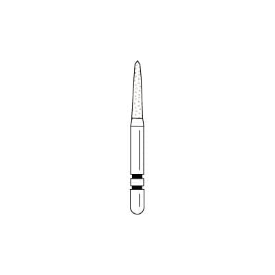 Premier Two Striper Gold-Plated Curettage Diamond Bur, Friction Grip, Medium Grit, Cone Beveled End, 252.SA, 5/Pack, 2015603 thumbnail 10