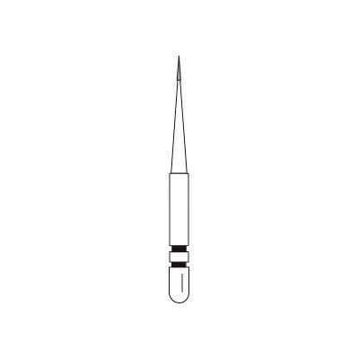 Two Striper MFS Finishing Diamond Bur FG, Flame/Needle #201, MF1 Fine (45µ), Purple Ring, 5/Pkg, 2015853 thumbnail 10