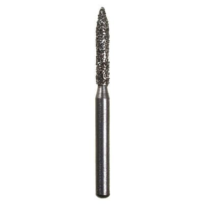 Spring Disposable Diamond Bur, Regular FG, Coarse, Green Ring, Flame Shape, #863, 1.4 mm Diameter, 8 mm Length, 10/Pkg - Spring Disposable Diamonds – Regular FG, Coarse, Green, Flame - # 863, 1.4 mm Diameter, 8 mm Length, 10/Pkg - Image 1