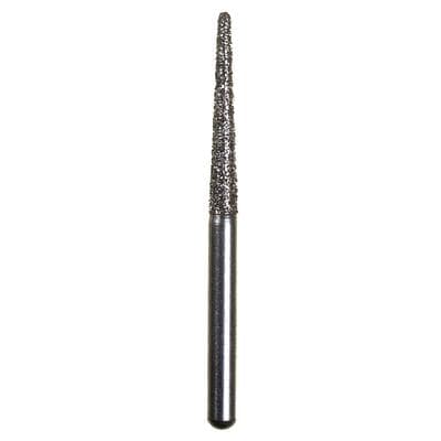 Spring Disposable Diamond Bur, Regular FG, Medium Grit, Cone Round End, #850, 1.4 mm Diameter, 10 mm Length, Gray Ring, 10/Pkg - Spring Disposable Diamonds – Regular FG, Medium, Gray, Cone Round End - # 850, 1.4 mm Diameter, 10 mm Length, 10/Pkg - Image 1