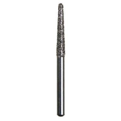 Spring Disposable Diamond Bur, Regular FG, Coarse, Green Ring, Cone Round End, #850, 1.8 mm Diameter, 10 mm Length, 10/Pkg - Spring Disposable Diamonds – Regular FG, Coarse, Green, Cone Round End - # 850, 1.8 mm Diameter, 10 mm Length, 10/Pkg - Image 1