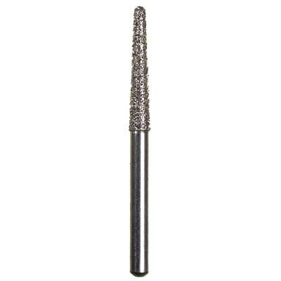 Spring Disposable Diamond Bur, Fine Grit, Cone Round End, #850, Friction Grip, Red Ring, 1.8 mm Diameter, 10 mm Length, 10/Pkg - Spring Disposable Diamonds – Regular FG, Fine, Red, Cone Round End - # 850, 1.8 mm Diameter, 10 mm Length, 10/Pkg - Image 1