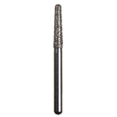 Spring Disposable Diamond Bur, Fine Grit, Cone Round End, #855, Friction Grip, Red Ring, 1.8 mm Diameter, 7 mm Length, 10/Pkg - Spring Disposable Diamonds – Regular FG, Fine, Red, Cone Round End - # 855, 1.8 mm Diameter, 7 mm Length, 10/Pkg - Image 1
