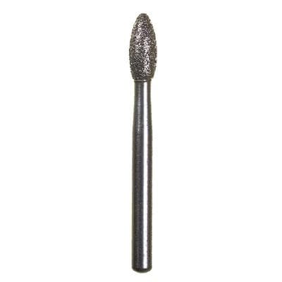 Spring Disposable Diamond Burs, FG #285.5/368, Fine Grit, Football Shape, Red Ring, 25/Pkg thumbnail 2