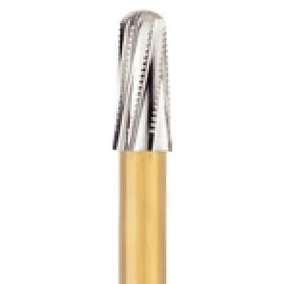 Express Line® Lab Metal Finishing Carbide Bur, Tapered Round Cone, #EL-1, 2 mm Diameter, 4.5 mm Length, Friction Grip, 10/Pkg thumbnail 4