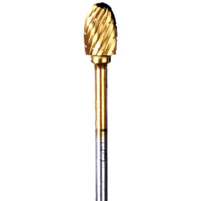 Abbott-Robinson® TNT™ Titanium Nitride Coated Carbide Bur, HP Egg/Oval Dual Cut, #52C thumbnail 2