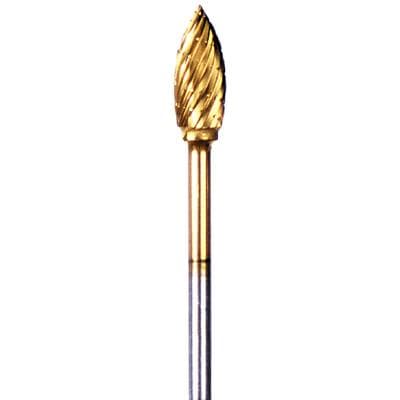 Abbott-Robinson 81A/61A Flame TNT-Coated Dual Cut Carbide HP Burs, Regular Cut thumbnail 2